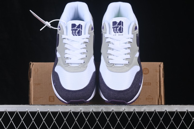 Nike Air Max 1 Retro Running Shoes with Half-Sole Air Cushion - 394505-100