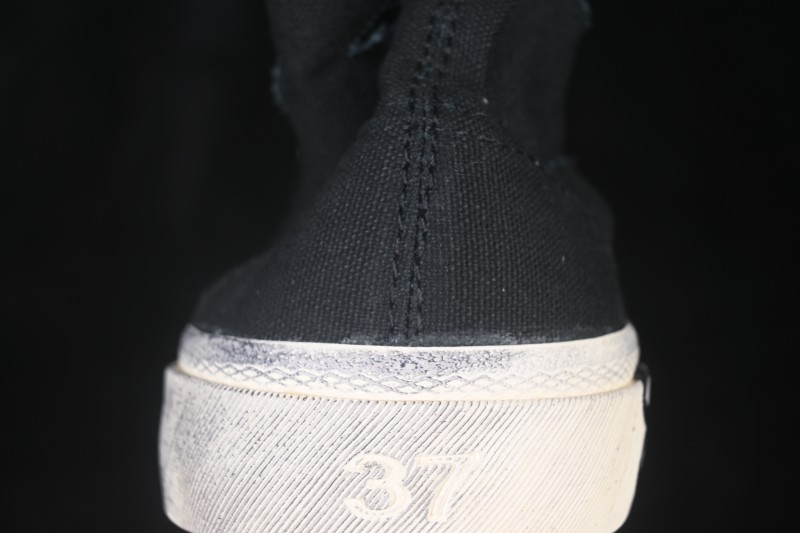 Balenciaga Paris Low Distressed High-Top Lace-Up Fashion Sneakers - W3RCL1095