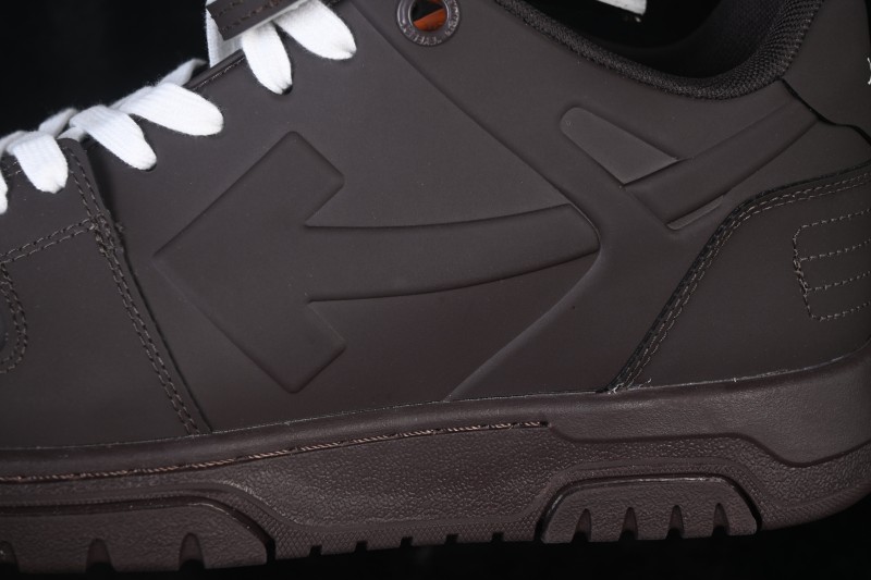 Off-White Out Of Office Low-Top Fashion Sneakers Brown Black - AJD4