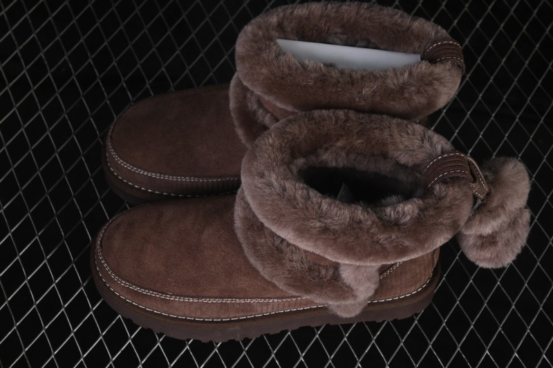 UGG Classic Novelty Cookie Suede Round Toe Slip-On Snow Boots - 1180434 BCDR