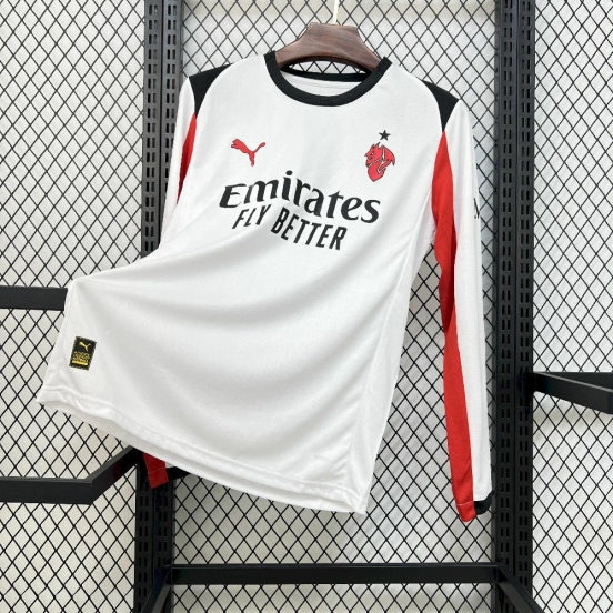 2025/26 Mens AC Milan Away Long Sleeve Jersey