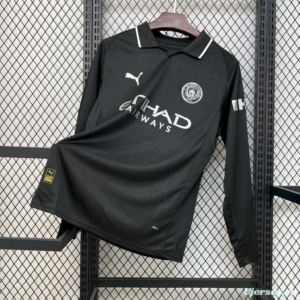 2025/26 Mens Manchester City Away Long Sleeve Jersey