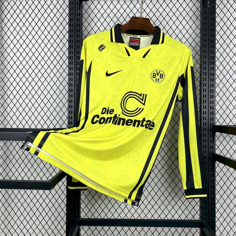 1996/97 Retro Borussia Dortmund Home Long Sleeves Jersey
