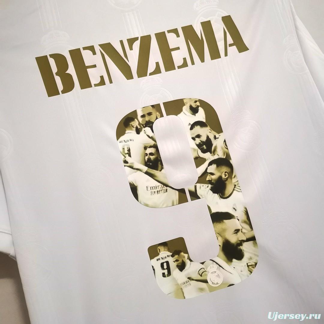 22/23 Real Madrid Karim Benzema Ballon d'Or Commemorating Jersey