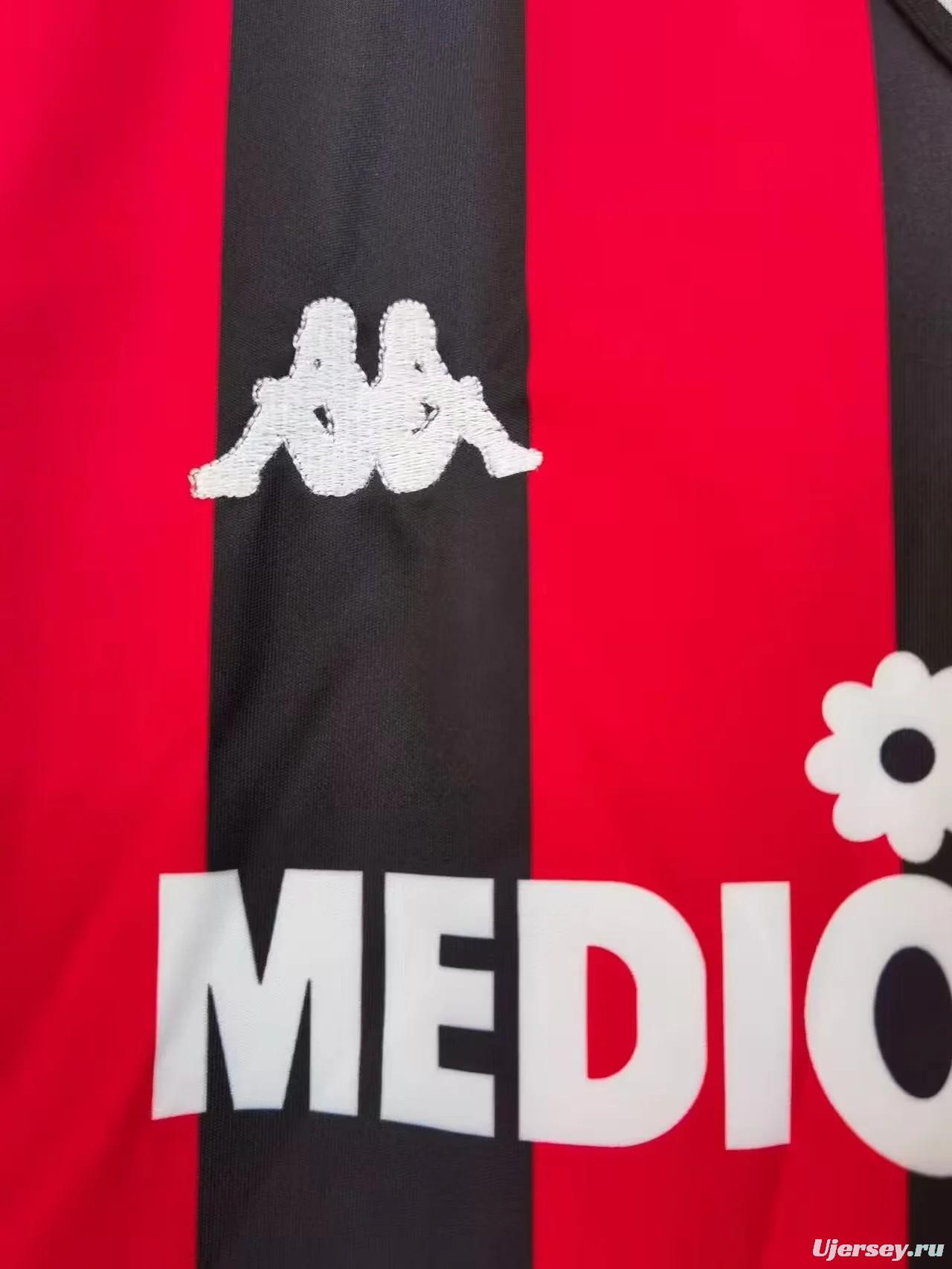 Retro 88/89 AC Milan Home Long Sleeve Jersey
