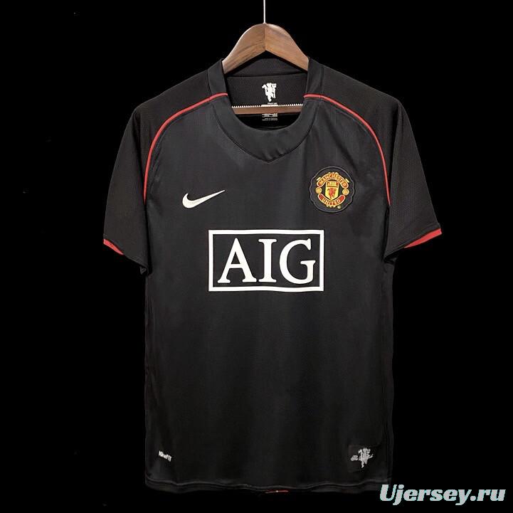 Retro 07/08 Manchester United Away Black Jersey