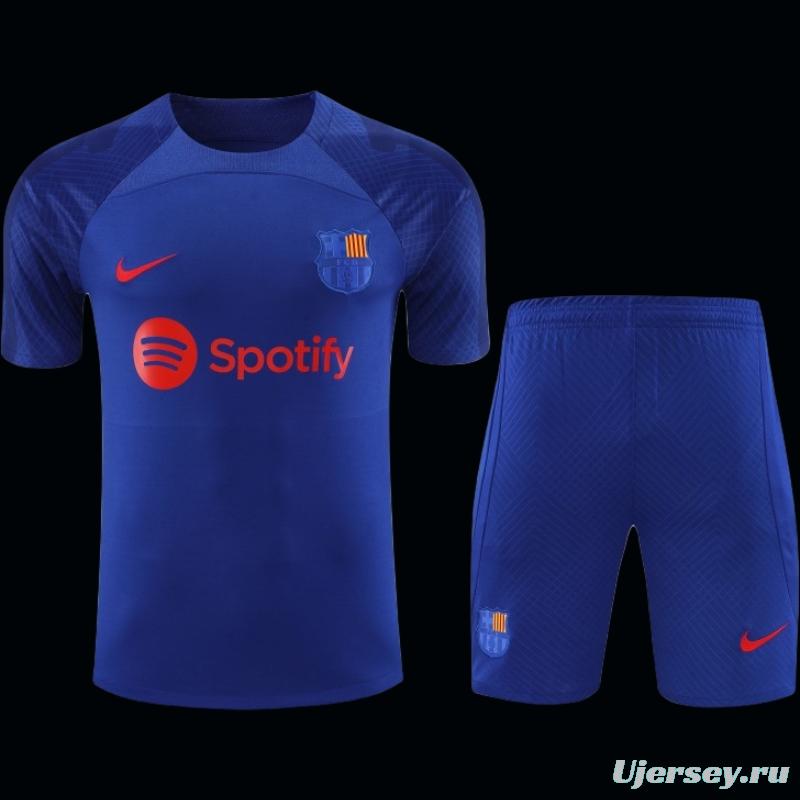 23-24 Barcelona Blue Short Sleeve+Shorts