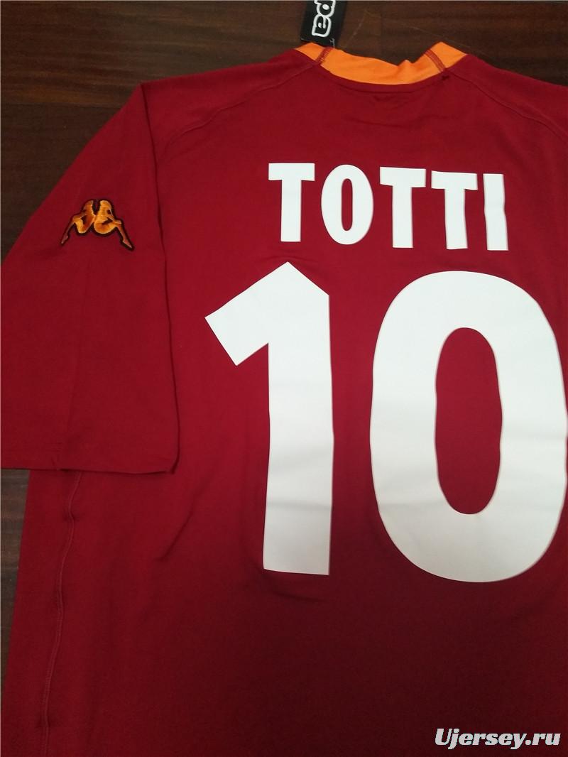 Retro 00/01 AS Roma Home Jersey