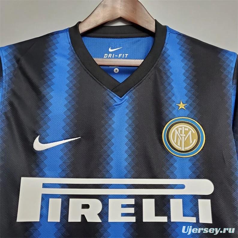 Retro 10/11 Inter Milan Home Long Sleeve Jersey