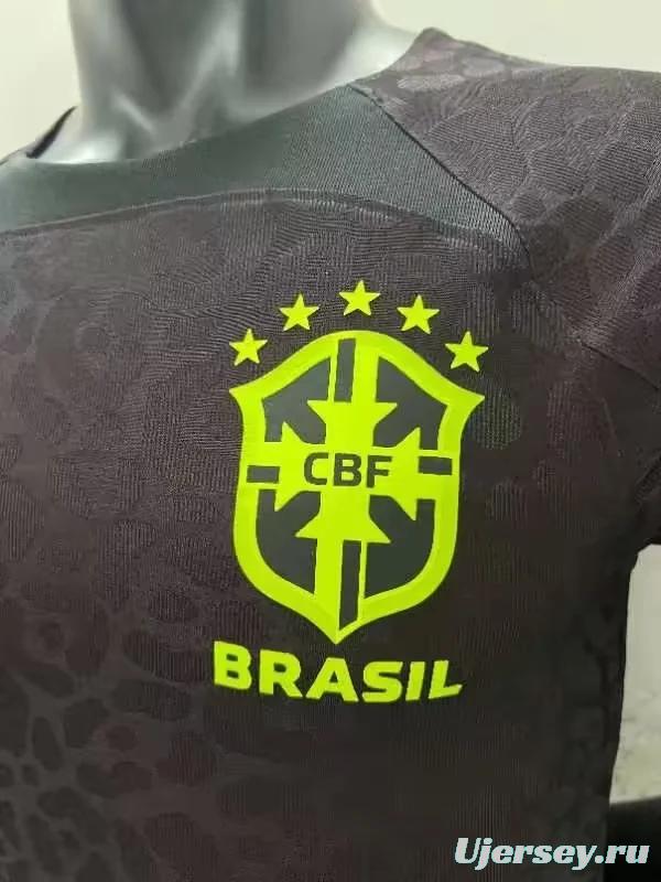 Player Version 2023 Brazil Black Goalkeeper Jersey