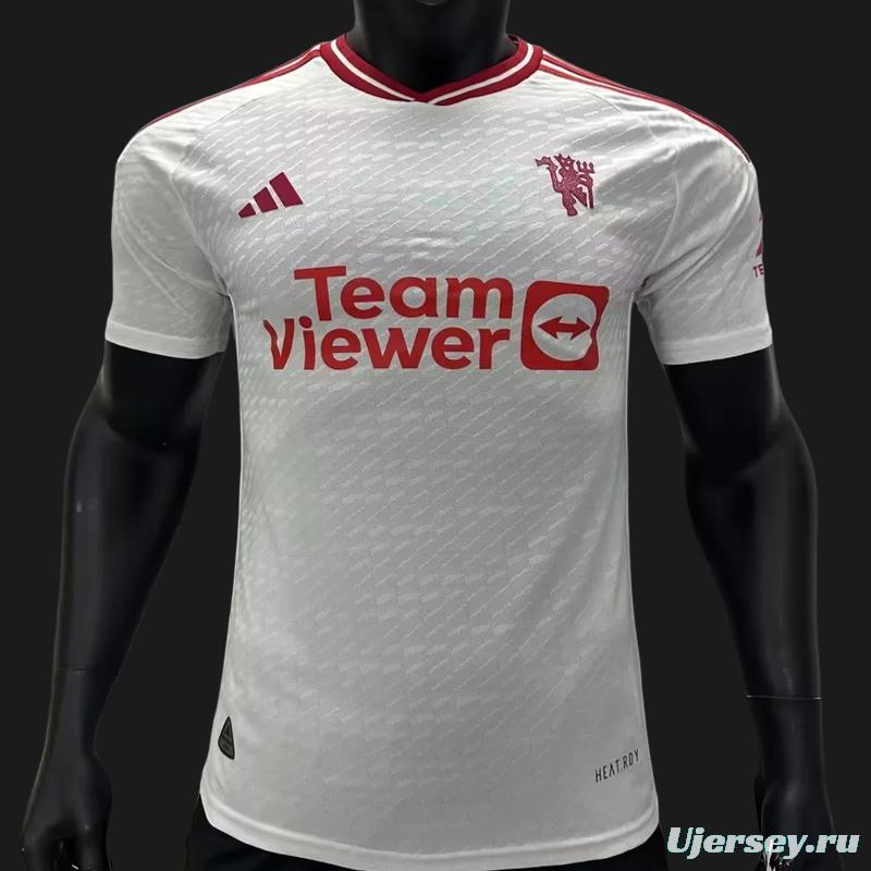 Player Version 23/24 Manchester United Third White Jersey