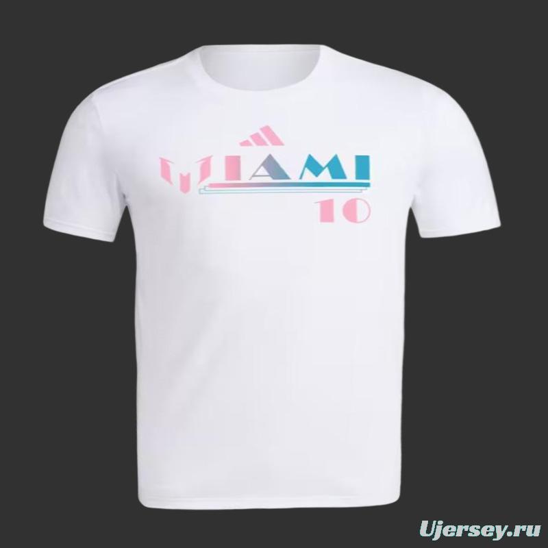 23/24 Messi x adidas Miami White T-Shirt