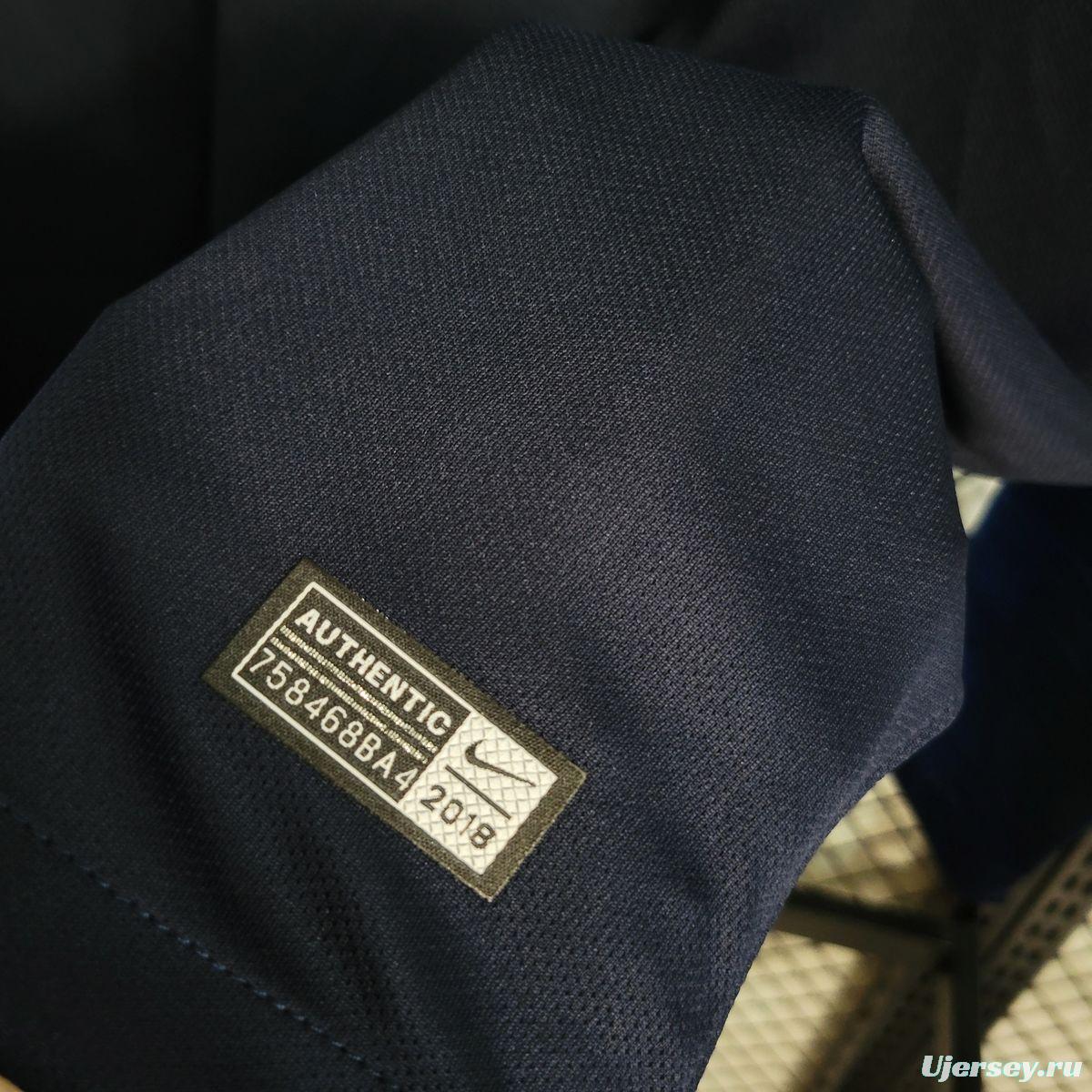 Retro 2018 France Home Long Sleeve Jersey