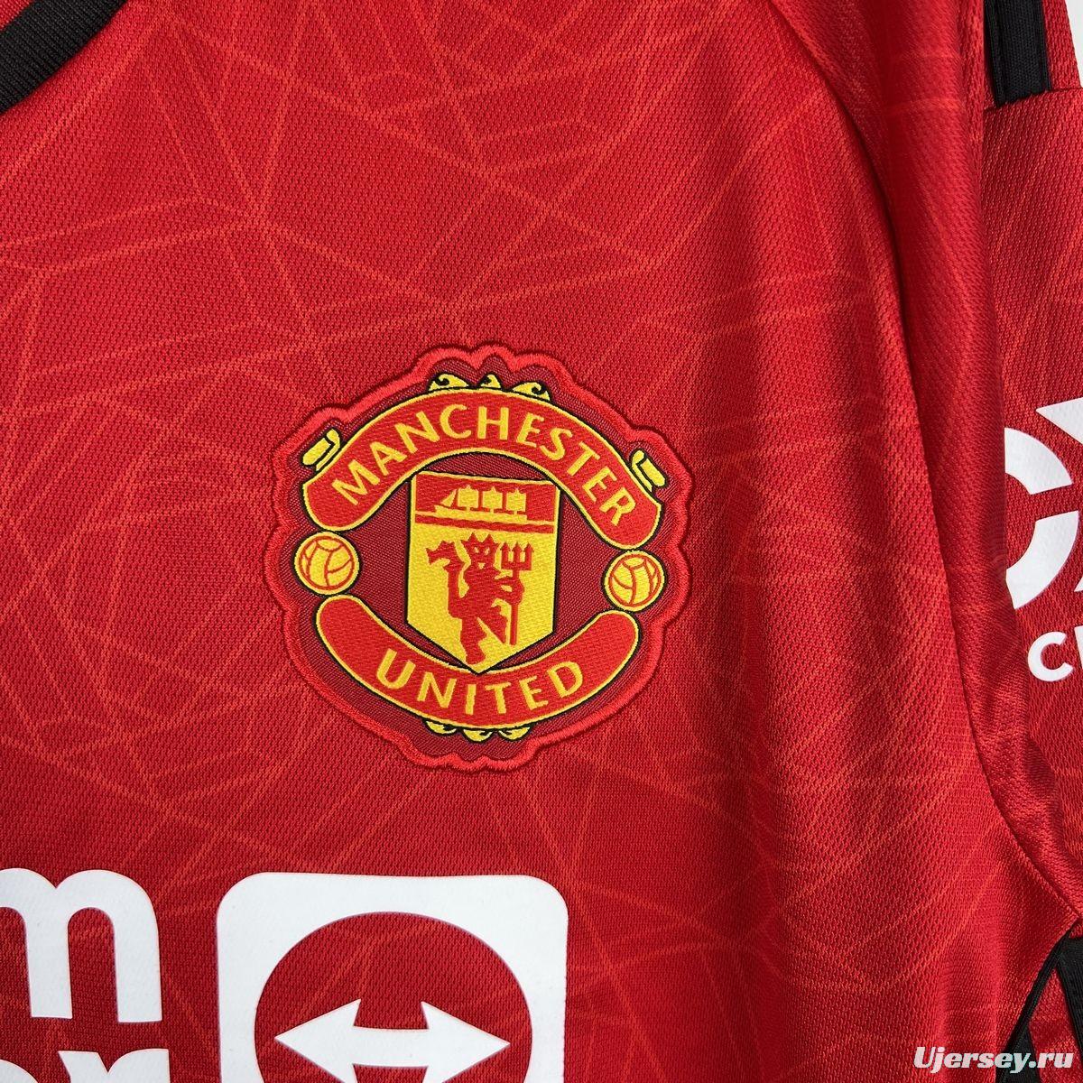 23/24 Manchester United Long Sleeve Home Jersey