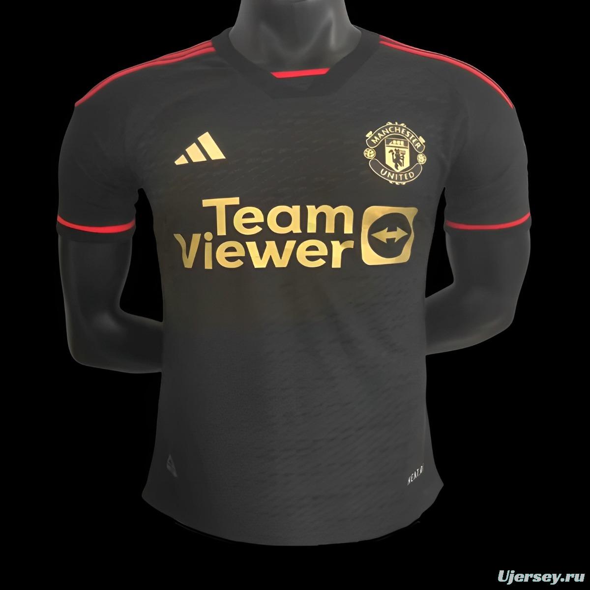 Player Version 23/24 Manchester United Black Pre-Match Jersey