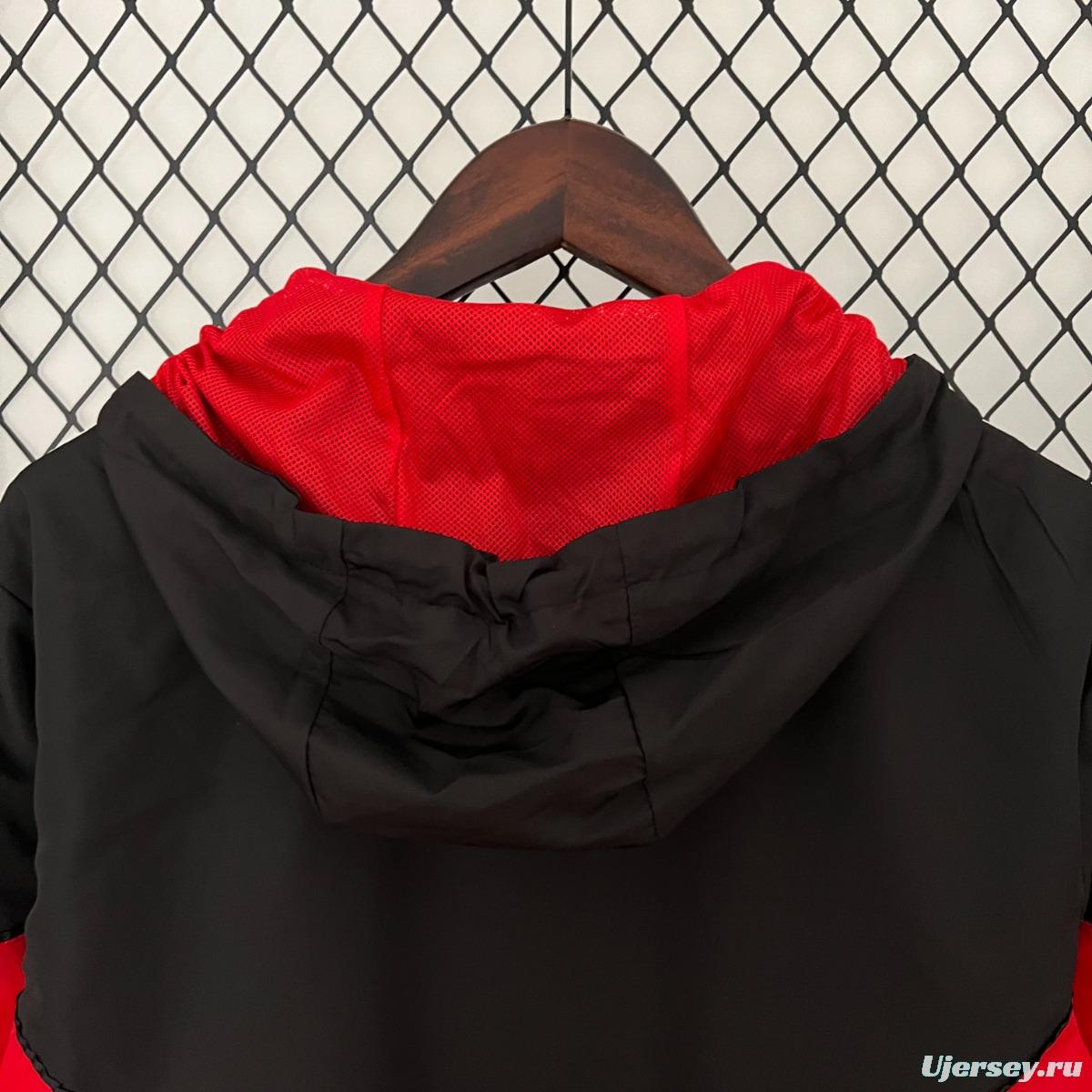 23/24 Manchester United Red/Black Windbreaker