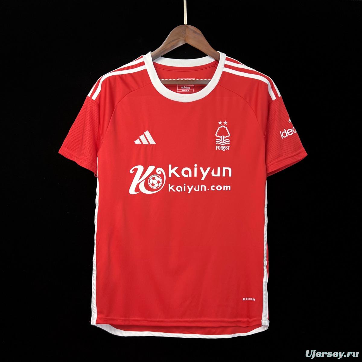 23/24 Nottingham Forest Home Jersey With Sponsor