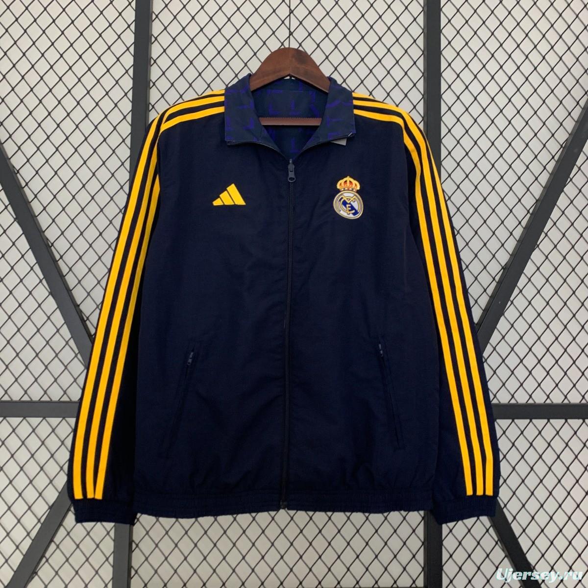 23/24 Real Madrid Navy Reversible Full Zipper Jacket