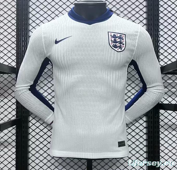 Player Version 2024 England Home Long Sleeve Jersey
