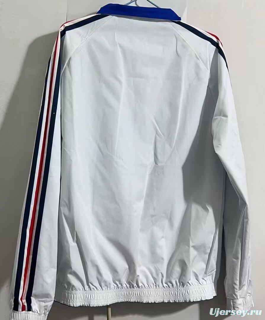 Retro 1998 France Blue/White Reversible Full Zipper Jacket