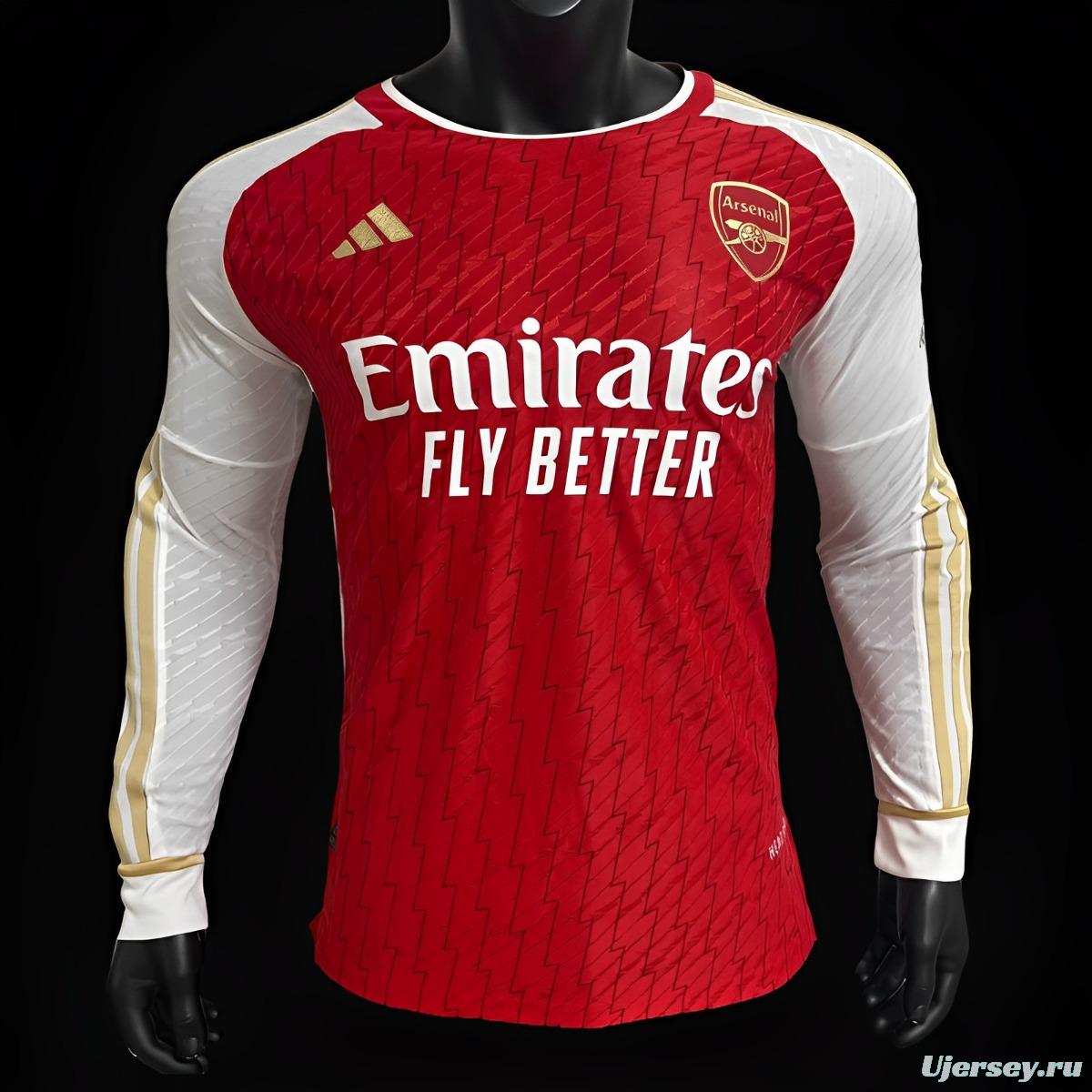 Player Version 23/24 Arsenal Home Long Sleeve Jersey