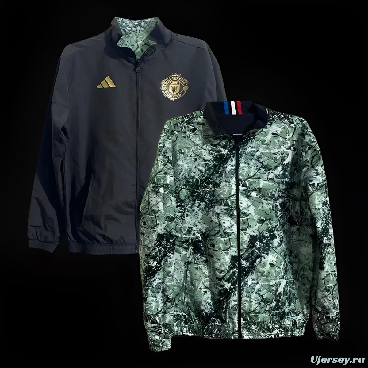 23/24 Manchester United Navy x Stone Roses Icon Reversible Full Zipper Jacket