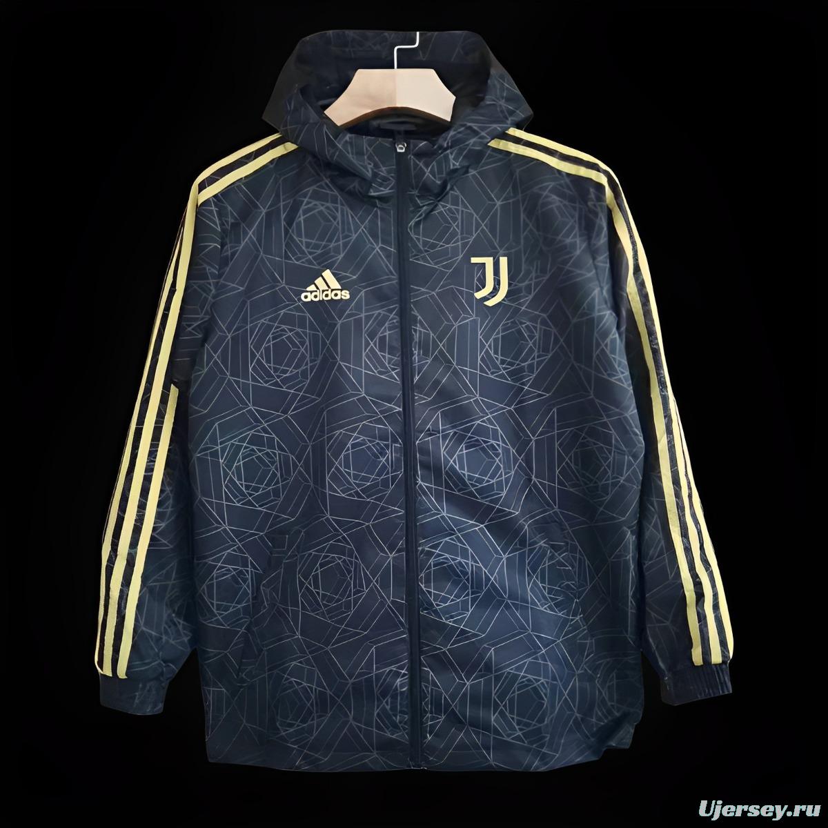 23/24 Juventus Black Windbreaker