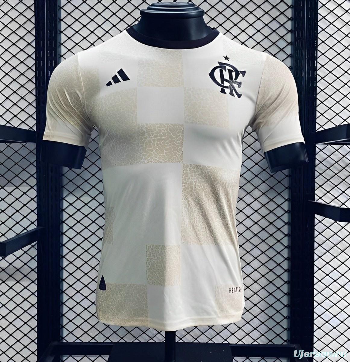 Player Version 24/25 Flamengo Pre-Match White Training Jersey