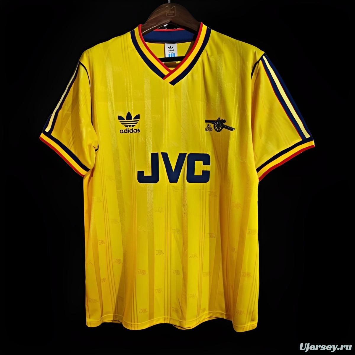 Retro 86/88 Arsenal Away Yellow Jersey