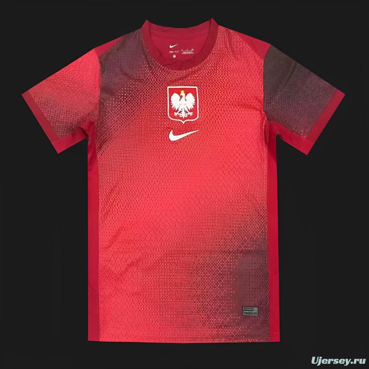 2024 Poland Red Pre-Match Jersey