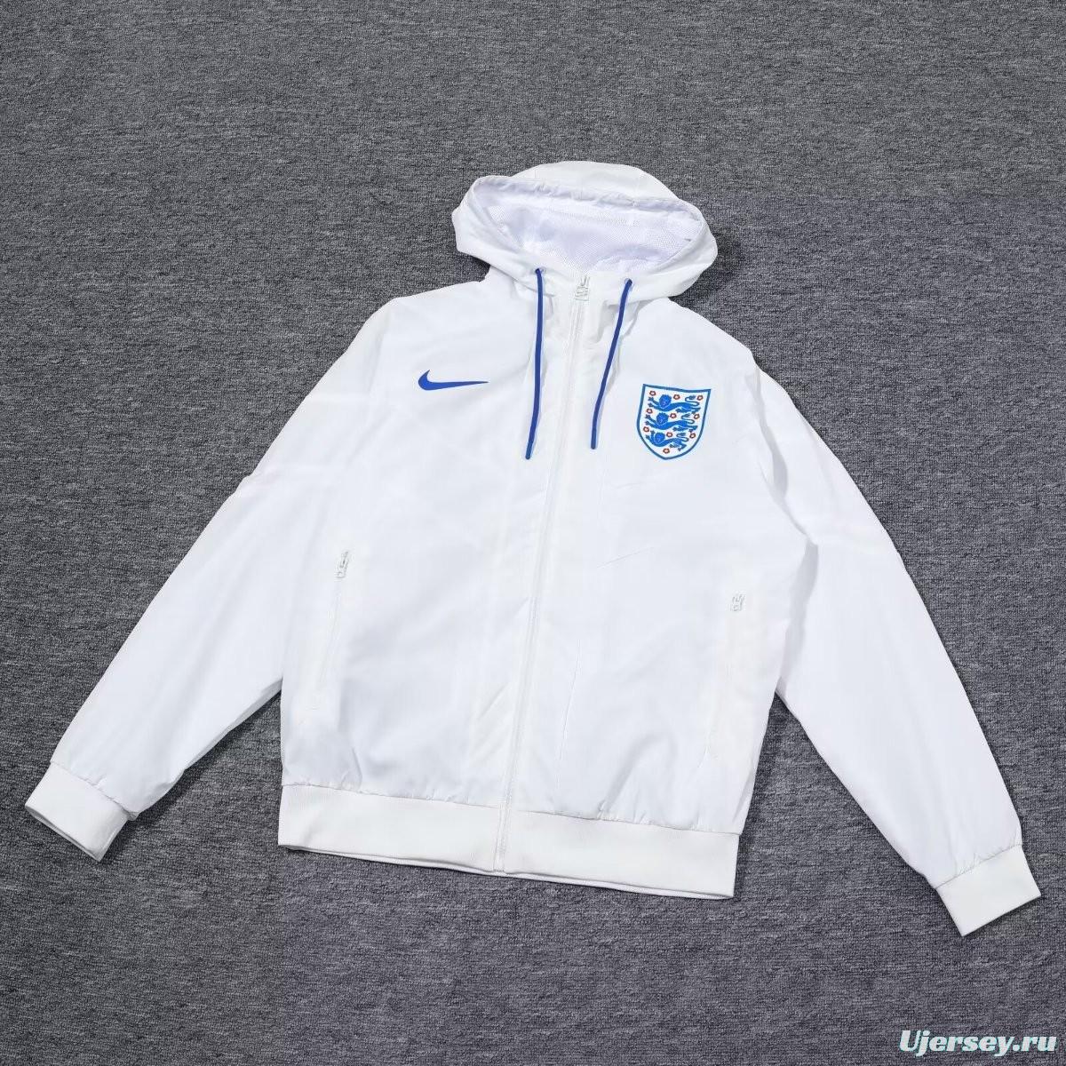 2024 England White Windbreaker