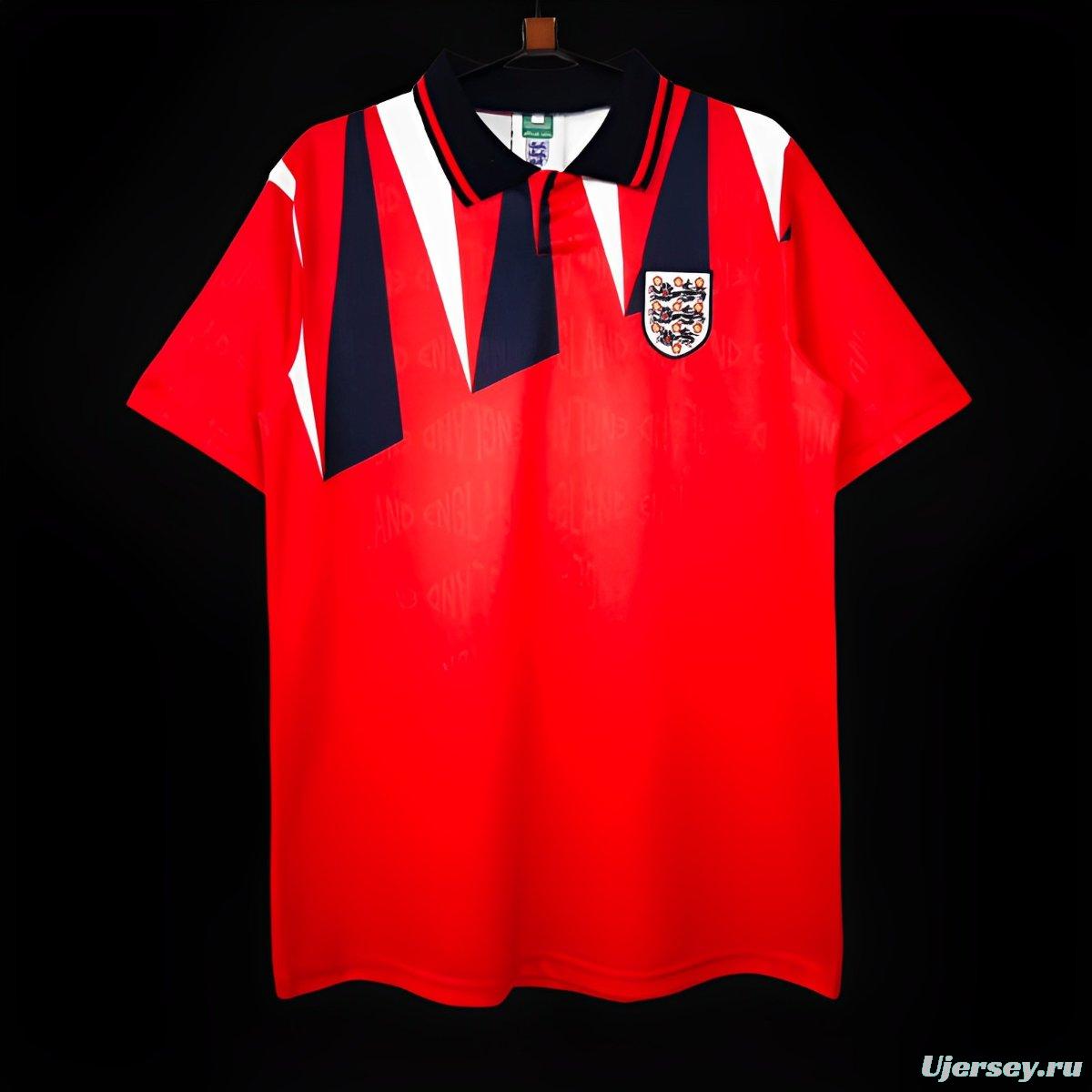 Retro 1992 England Away Red Jersey