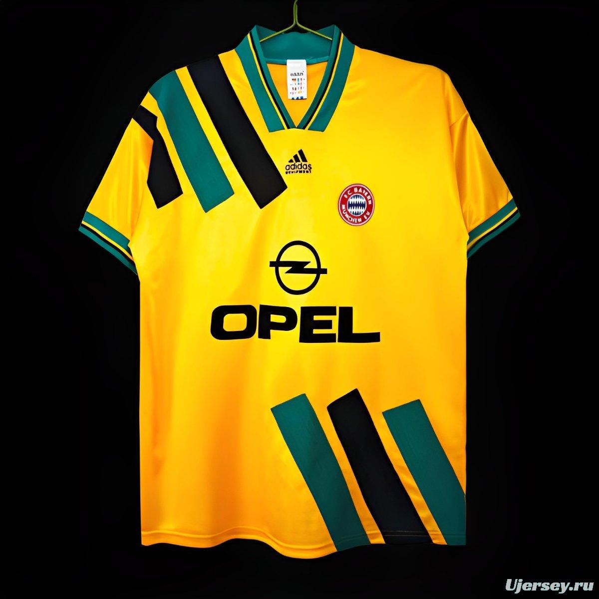 Retro 1993-95 Bayern Munich Away Yellow Jersey