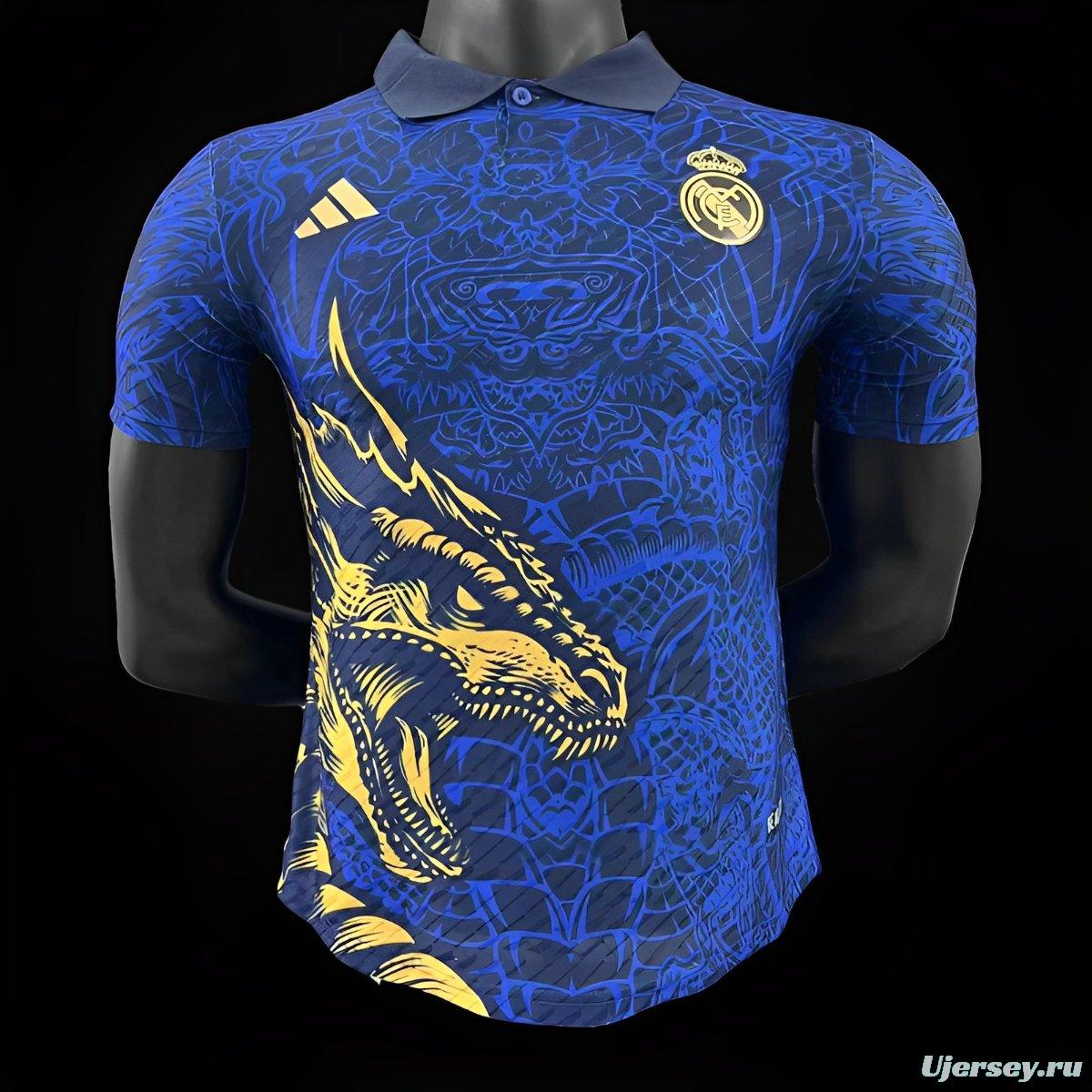 Player Version 24/25 Real Madrid Yellow Dragon Jersey