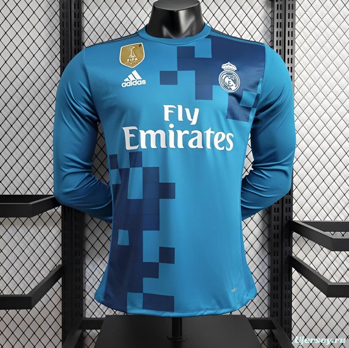 Retro 17/18 Real Madrid Third Long Sleeve Jersey