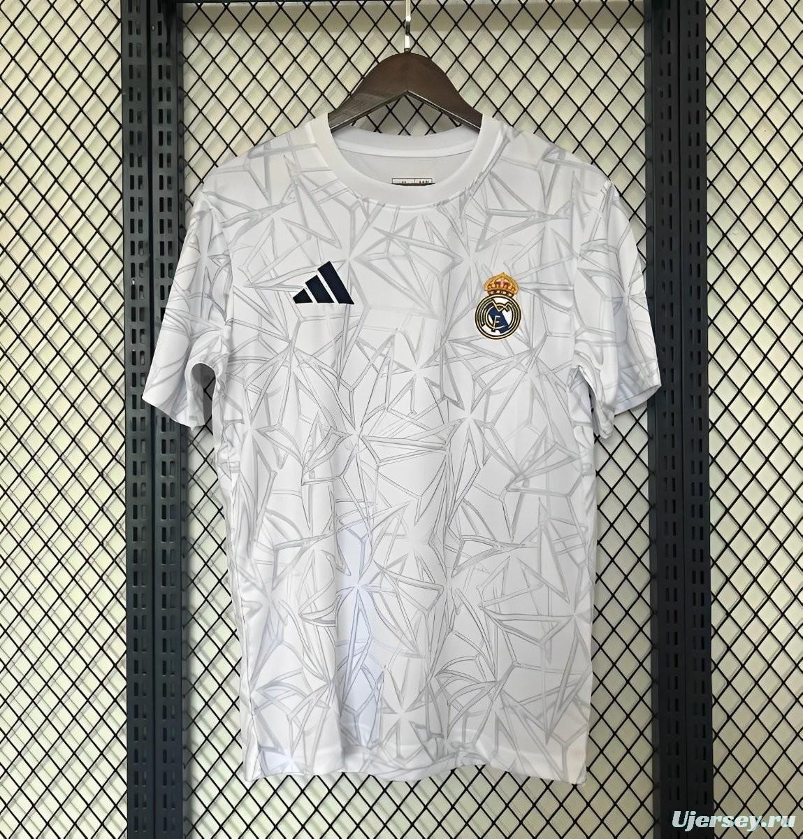 24/25 Real Madrid White Pre-Match Jersey