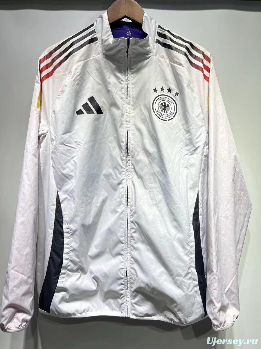 2024 Germany White/Purple Reversible Windbreaker