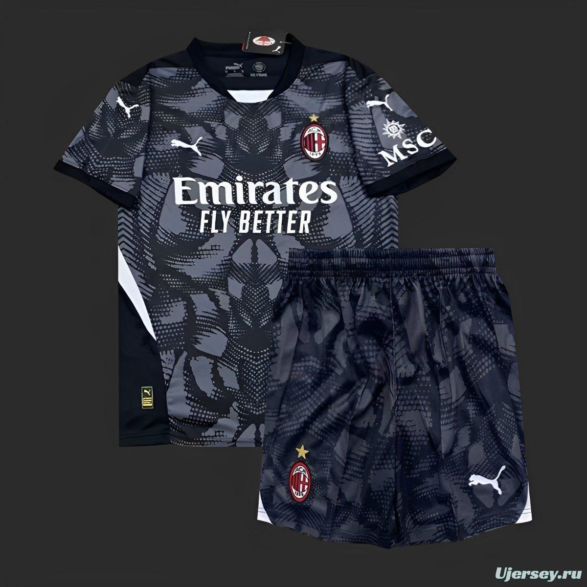 24/25 Kids AC Milan Black Goalkeeper Jersey