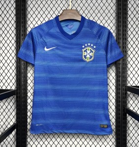 Retro 2014 Brazil Away Blue Jersey