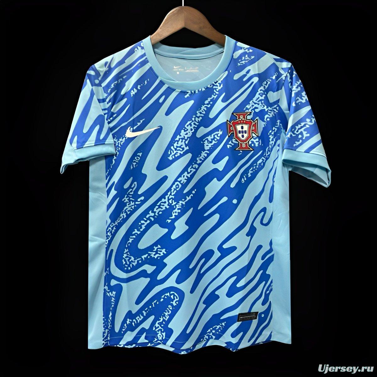 2024 Portugal Blue Pre-Match Jersey