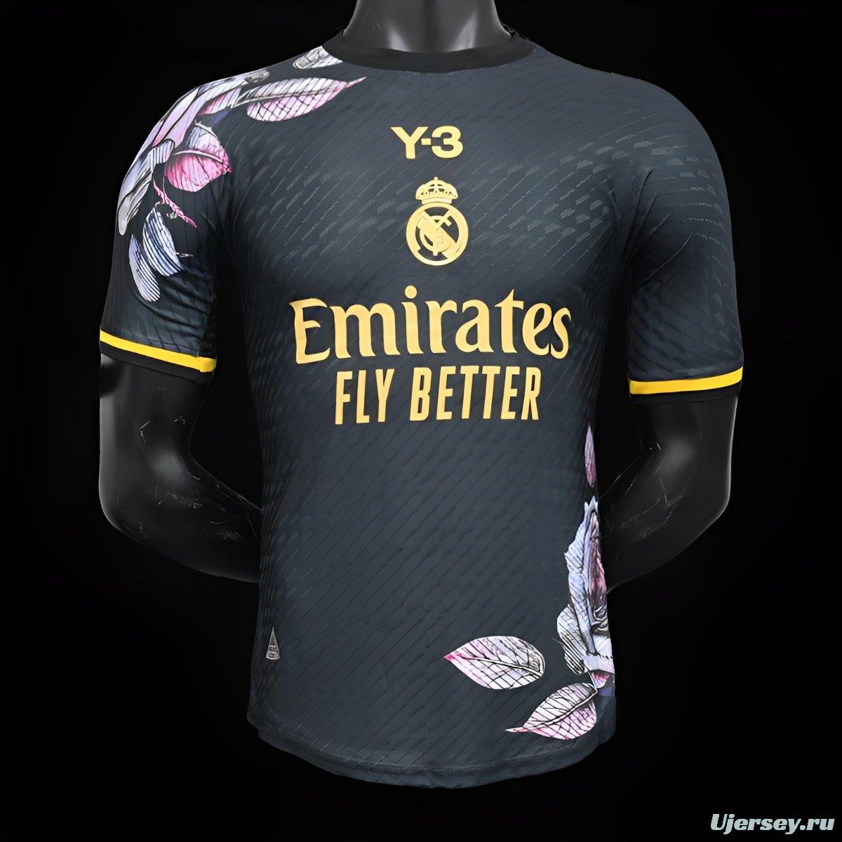 Player Version 2024 Real Madrid x Y3 Black Special Jersey