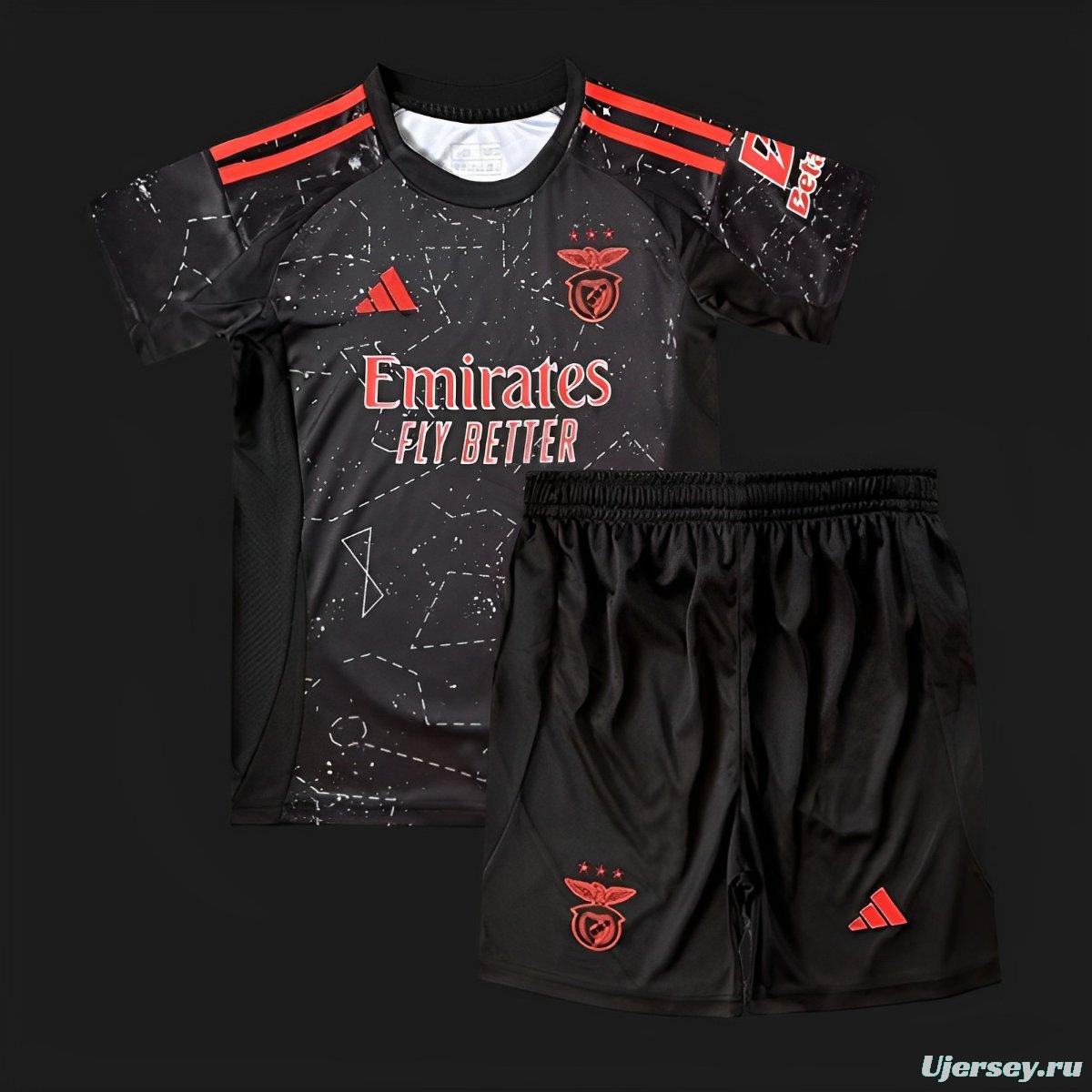 24/25 Kids Benfica Away Black Jersey