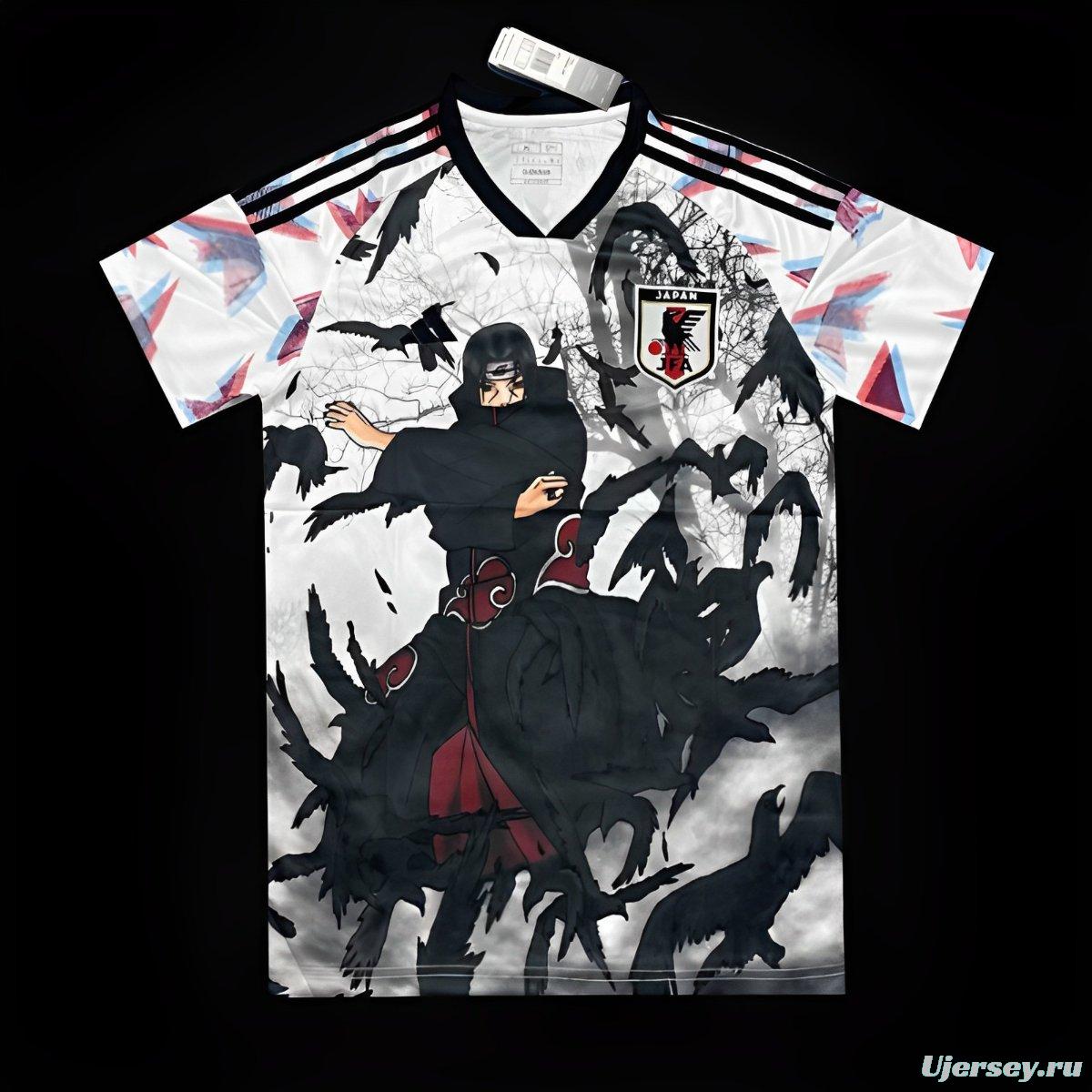 2022 Japan Away White Jersey With Itachi Uchiha Printing Jersey