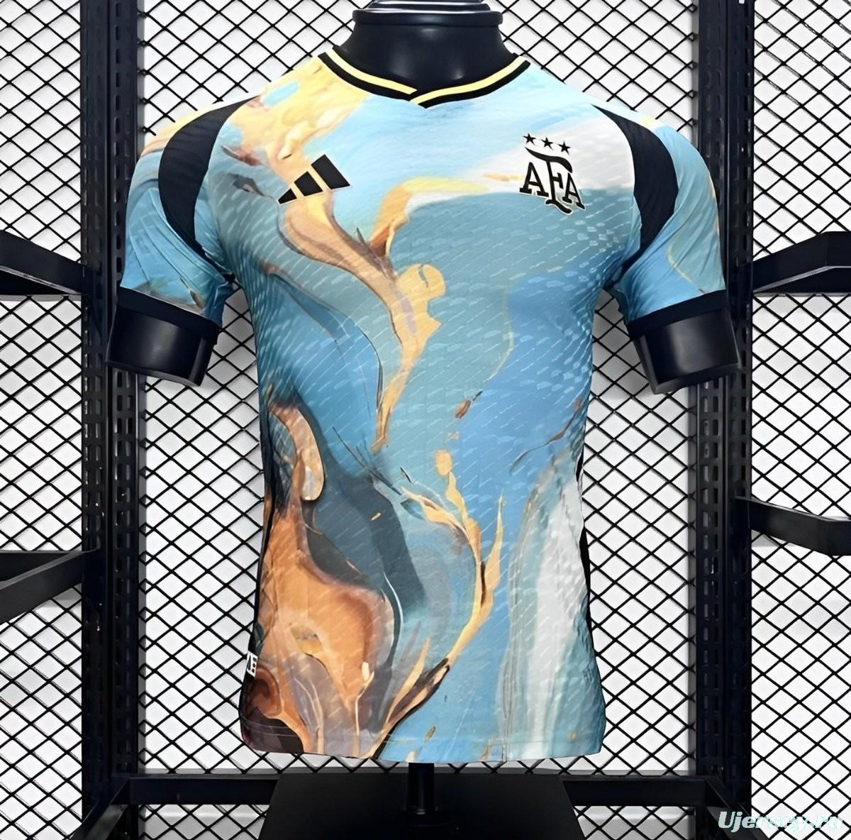 Player Version 2024 Japan Watercolor Painting Blue/Yellow Concept Jersey