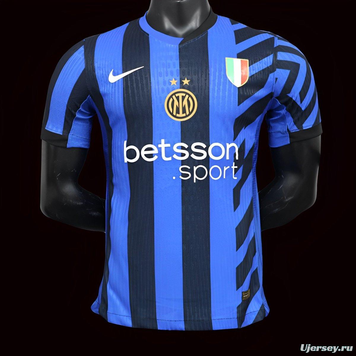 Player Version 24/25 Intern Milan Home Jersey With Scudetto Patch