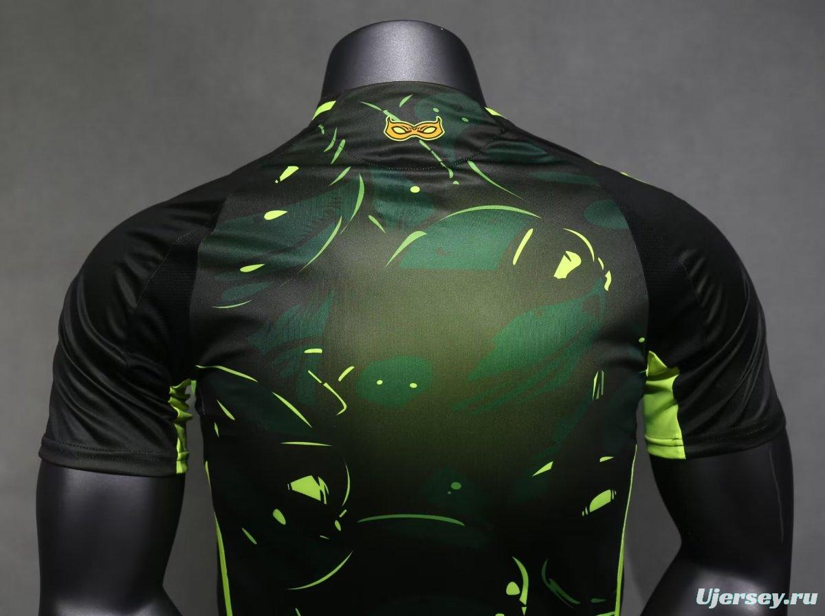 Player Version 24/25 Real Madrid Black/Green Special Pattern Pre-Match Jersey
