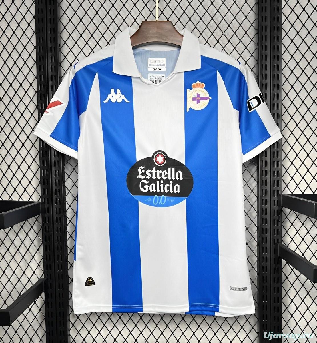 24/25 Deportivo De La Coruna Home Jersey