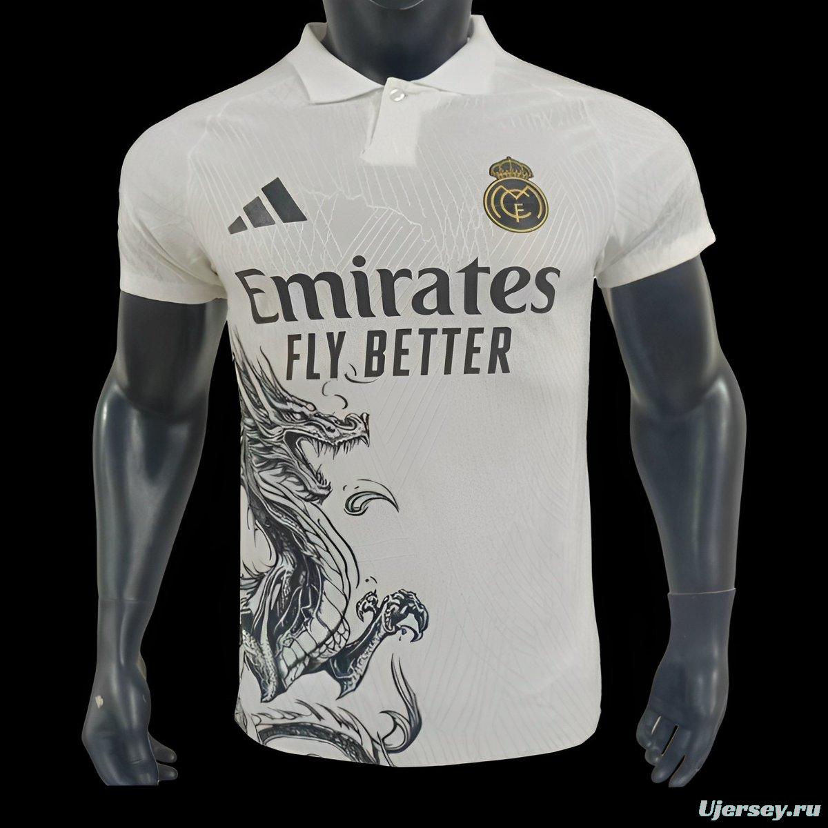 Player Version 24/25 Real Madrid White Dragon Special Jersey