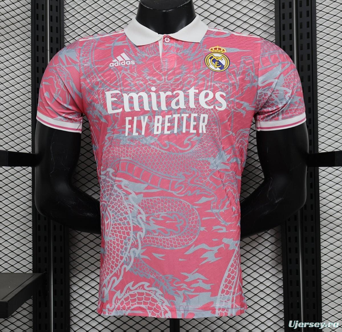 Player Version 24/25 Real Madrid Pink Dragon Special Jersey