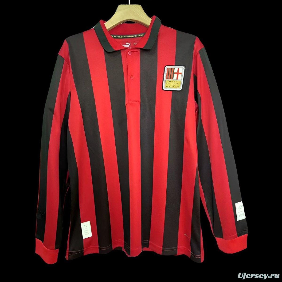 Limited Version 24/25 AC Milan Home 125Th Anniversary Long Sleeve Jersey